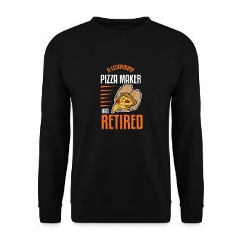 A Legendary Pizza Maker Has Retired Pizza Making - Unisex Sweatshirt - black - Front - Alina (178cm) & Michal (187cm)