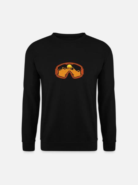 Ski Snowboardbrille Skifahren Schnee Berg Winter - Unisex Pullover - Schwarz
