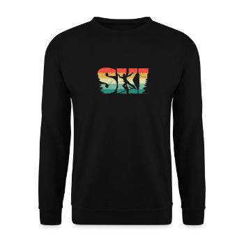Ski Cool Style Ski Snowboard Sports d’hiver - Sweat-shirt Unisexe - noir - Devant - Alina (178cm) & Michal (187cm)