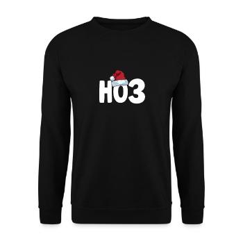 Lustiges Hässliches Weihnacht Ugly Christmas Ho3 - Unisex Pullover - Schwarz - Vorne - Alina (178cm) & Michal (187cm)