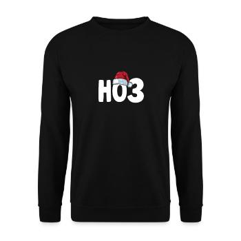 Lustiges Hässliches Weihnacht Ugly Christmas Ho3 - Unisex Pullover - Schwarz - Vorne - Alina (178cm) & Michal (187cm)