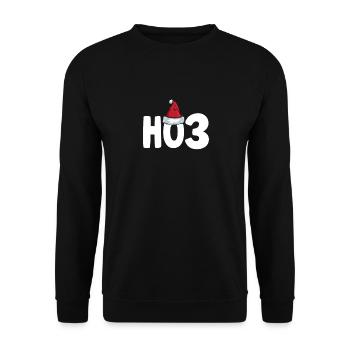 Lustiges Hässliches Weihnacht Ugly Christmas Ho3 - Unisex Pullover - Schwarz - Vorne - Alina (178cm) & Michal (187cm)