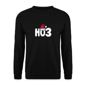 Lustiges Hässliches Weihnacht Ugly Christmas Ho3 - Unisex Pullover - Schwarz - Vorne - Alina (178cm) & Michal (187cm)
