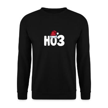 Funny Ugly Christmas Ho3 - Unisex Sweatshirt - black - Front - Alina (178cm) & Michal (187cm)