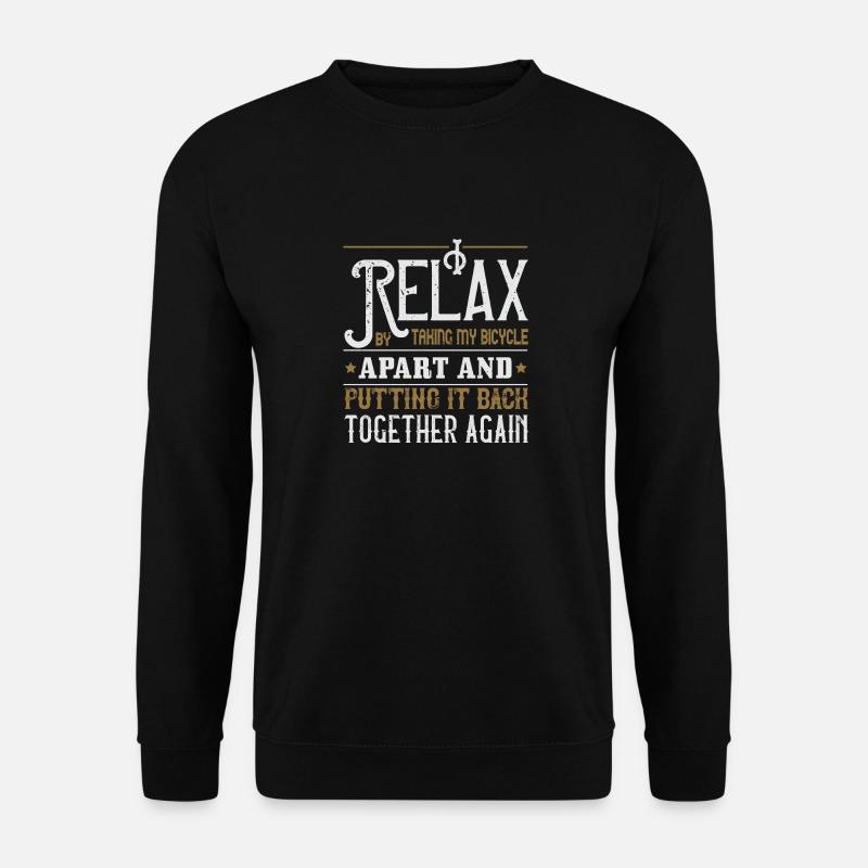 Entspannen - Fahrrad - Unisex Pullover - Schwarz