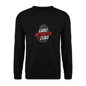 Spion Privatdetektiv Ermittler Detektiv Geschenk - Unisex Pullover - Schwarz - Vorne - Alina (178cm) & Michal (187cm)