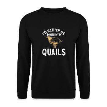 Wachtel Vogel Liebhaber Geschenk - Unisex Pullover - Schwarz - Vorne - Alina (178cm) & Michal (187cm)