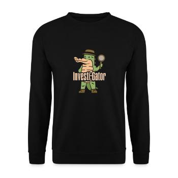 Spion Privatdetektiv Ermittler Detektiv Geschenk - Unisex Pullover - Schwarz - Vorne - Alina (178cm) & Michal (187cm)
