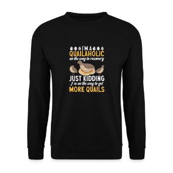 Wachtel Vogel Liebhaber Geschenk - Unisex Pullover - Schwarz - Vorne - Alina (178cm) & Michal (187cm)