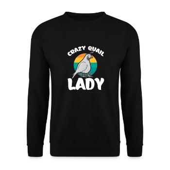 Wachtel Vogel Liebhaber Geschenk - Unisex Pullover - Schwarz - Vorne - Alina (178cm) & Michal (187cm)