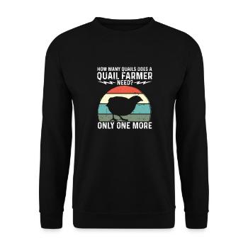 Wachtel Vogel Liebhaber Geschenk - Unisex Pullover - Schwarz - Vorne - Alina (178cm) & Michal (187cm)