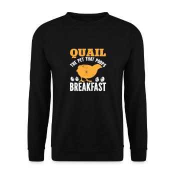 Wachtel Vogel Liebhaber Geschenk - Unisex Pullover - Schwarz - Vorne - Alina (178cm) & Michal (187cm)