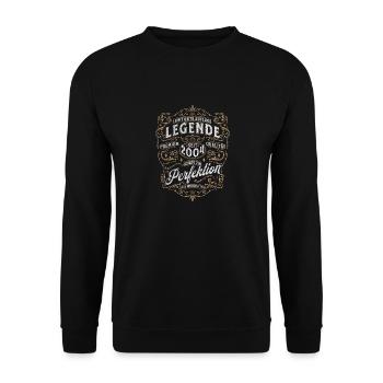 Geburtstag 19. Geburtstag Frau Mann 2004 Lustig - Unisex Pullover - Schwarz - Vorne - Alina (178cm) & Michal (187cm)
