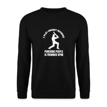 Équipe de cricket Cadeau de cricket Slogan des fans de cricket - Sweat-shirt Unisexe - noir - Devant - Alina (178cm) & Michal (187cm)