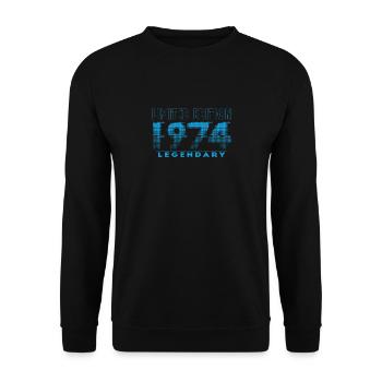Limited Edition 1974 Graffiti - Unisex Pullover - Schwarz - Vorne - Alina (178cm) & Michal (187cm)