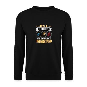 C’est un tri - vous ne comprendriez pas Triathl - Sweat-shirt Unisexe - noir - Devant - Alina (178cm) & Michal (187cm)
