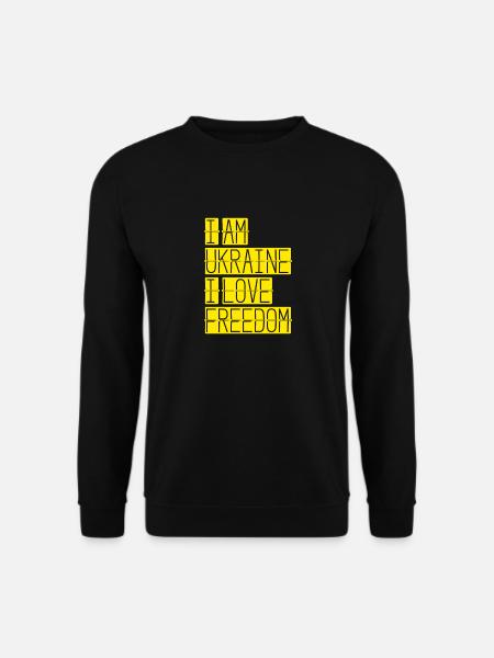 Ich Bin Ukraine Ich Liebe Freiheit Unabhängigkeit - Unisex Pullover - Schwarz