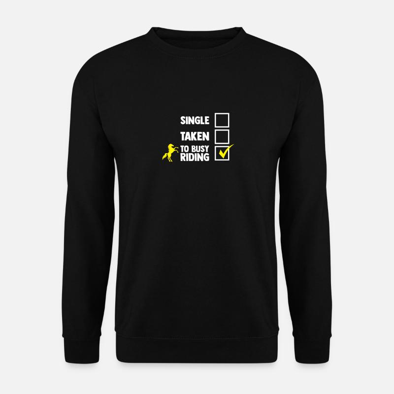 Chevaux cavaliers Dicton - Sweat-shirt Unisexe - noir