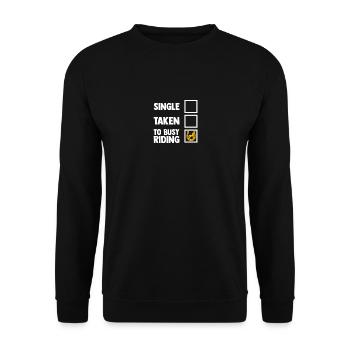 Riding Horse Riding Farm Rider Gift - Unisex Sweatshirt - black - Front - Alina (178cm) & Michal (187cm)