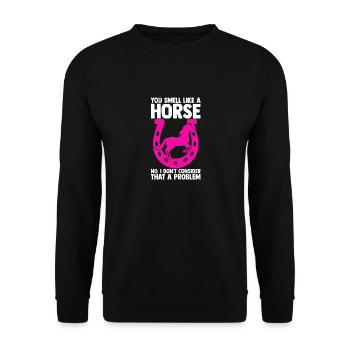 Riding Horse Riding Farm Rider Gift - Unisex Sweatshirt - black - Front - Alina (178cm) & Michal (187cm)