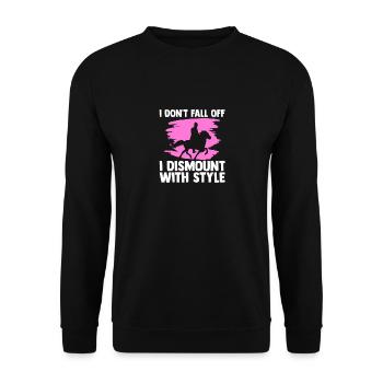 Pferde Reiten Reiter Spruch - Unisex Pullover - Schwarz - Vorne - Alina (178cm) & Michal (187cm)