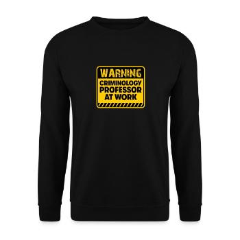 Professeur de criminologie au travail - Sweat-shirt Unisexe - noir - Devant - Alina (178cm) & Michal (187cm)