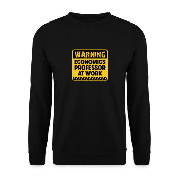 Professeur d’économie au travail - Sweat-shirt Unisexe - noir - Devant - Alina (178cm) & Michal (187cm)