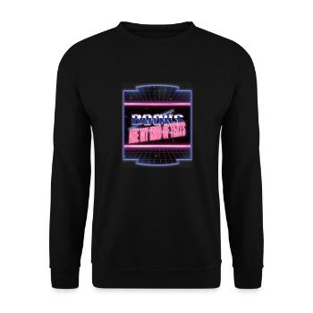 books lover book cat wine book lover better fun - Unisex Sweatshirt - black - Front - Alina (178cm) & Michal (187cm)