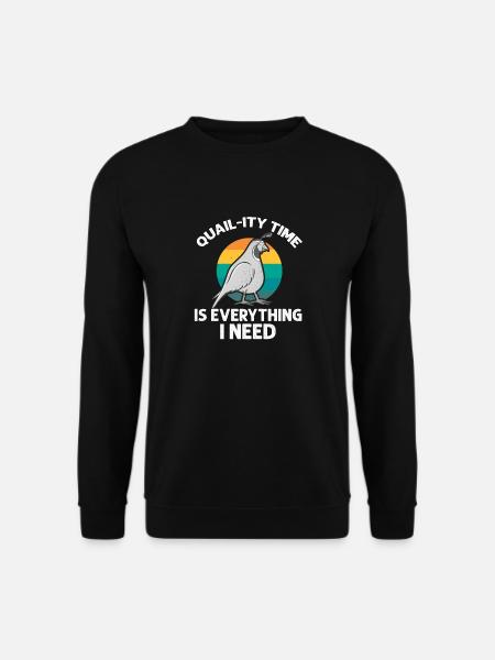 Wachtel Vogel Liebhaber Geschenk - Unisex Pullover - Schwarz