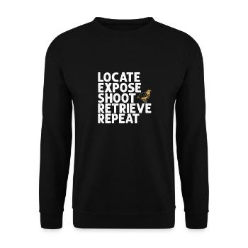 Wachtel Vogel Liebhaber Geschenk - Unisex Pullover - Schwarz - Vorne - Alina (178cm) & Michal (187cm)