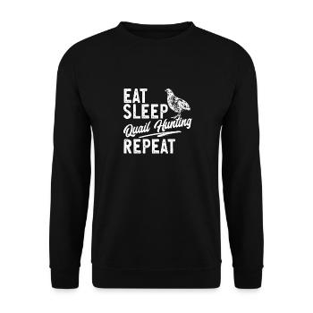 Cadeau d’amoureux des oiseaux de caille - Sweat-shirt Unisexe - noir - Devant - Alina (178cm) & Michal (187cm)