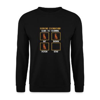 Redbone Coonhound Dog Gift - Unisex Sweatshirt - black - Front - Alina (178cm) & Michal (187cm)