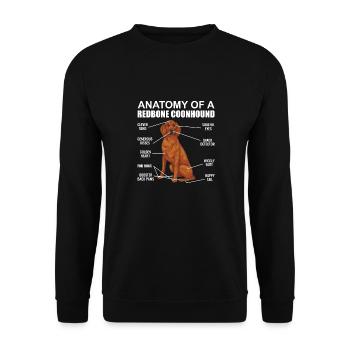 Redbone Coonhound Dog Gift - Unisex Sweatshirt - black - Front - Alina (178cm) & Michal (187cm)