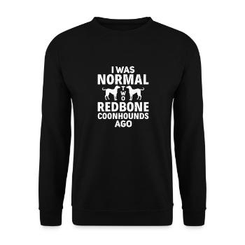 Redbone Coonhound Dog Gift - Unisex Sweatshirt - black - Front - Alina (178cm) & Michal (187cm)