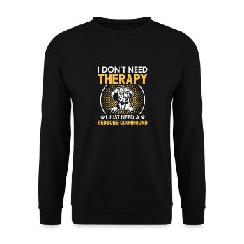 Redbone Coonhound Dog Gift - Unisex Sweatshirt - black - Front - Alina (178cm) & Michal (187cm)