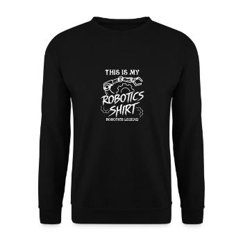 Robotique : dicton drôle : ingénierie et mécanique - Sweat-shirt Unisexe - noir - Devant - Alina (178cm) & Michal (187cm)