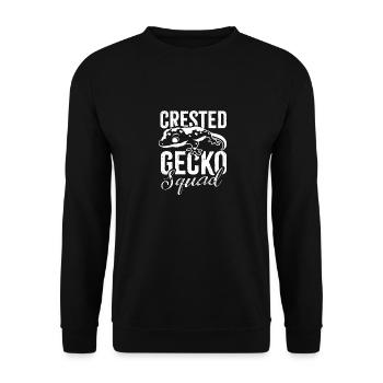 Cute Crested Geckos Funny Wildlife Lizards - Unisex Sweatshirt - black - Front - Alina (178cm) & Michal (187cm)