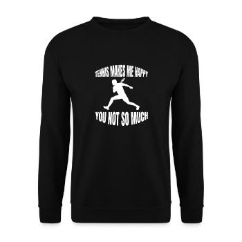 Tennisverein Tennis Tennisschläger Tennisspieler - Unisex Pullover - Schwarz - Vorne - Alina (178cm) & Michal (187cm)