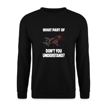 Fluggerätmechaniker Luftfahrt Wartung Flugzeug - Unisex Pullover - Schwarz - Vorne - Alina (178cm) & Michal (187cm)