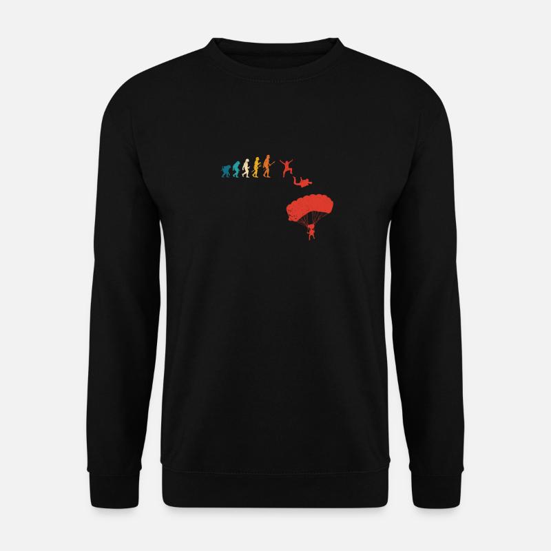 Skydiving Human Evolution - Unisex Sweatshirt - black