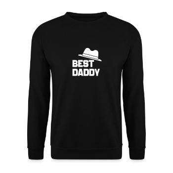 Papa Vater Vatertag bester Papa Geschenkidee - Unisex Pullover - Schwarz - Vorne - Alina (178cm) & Michal (187cm)