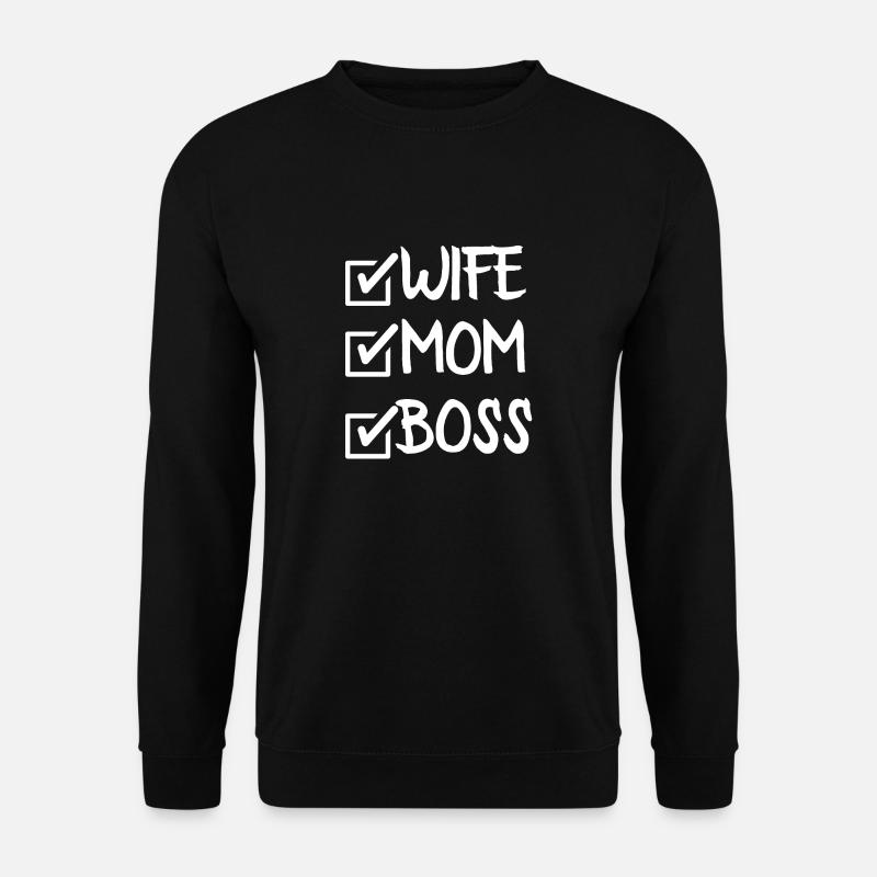 EHEFRAU MUTTER CHEF - Unisex Pullover - Schwarz