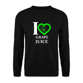 I Love Grape Juice - Unisex Sweatshirt - black - Front - Alina (178cm) & Michal (187cm)