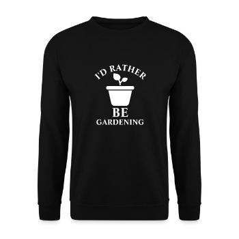 I'd Rather Be Gardening - Unisex Sweatshirt - black - Front - Alina (178cm) & Michal (187cm)