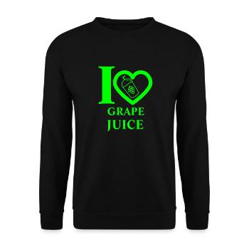 I Love Grape Juice - Unisex Sweatshirt - black - Front - Alina (178cm) & Michal (187cm)