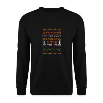 It's The Most Time Of The Year Halloween - Unisex Sweatshirt - black - Front - Alina (178cm) & Michal (187cm)