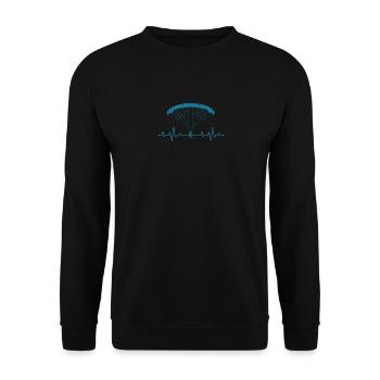 Skydiving Heartbeat Skydivers - Unisex Sweatshirt - black - Front - Alina (178cm) & Michal (187cm)