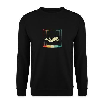 Bodyflying Wind Tunnel Indoor Skydiving Lover Tunnel - Unisex Sweatshirt - black - Front - Alina (178cm) & Michal (187cm)