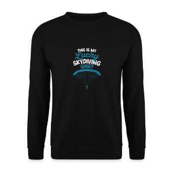 C’est ma chance de parachutisme drôle de cas - Sweat-shirt Unisexe - noir - Devant - Alina (178cm) & Michal (187cm)