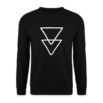 Rune Symbole Cadeau Ornement Ethnique Art - Sweat-shirt Unisexe - noir - Devant - Alina (178cm) & Michal (187cm)